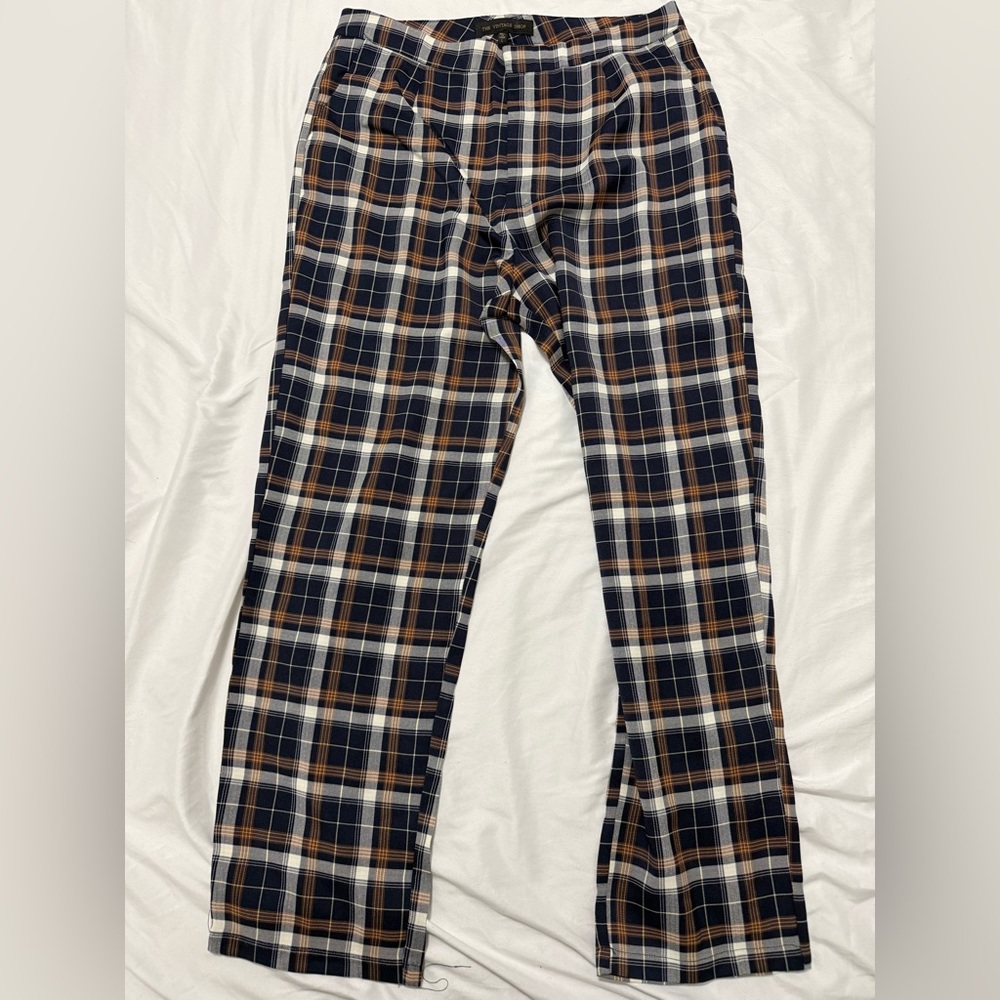 The Vintage Shop Men's Checkered Pants - Black, White, and Brown